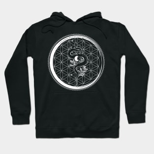 The Snake in The Flower of Life Hoodie